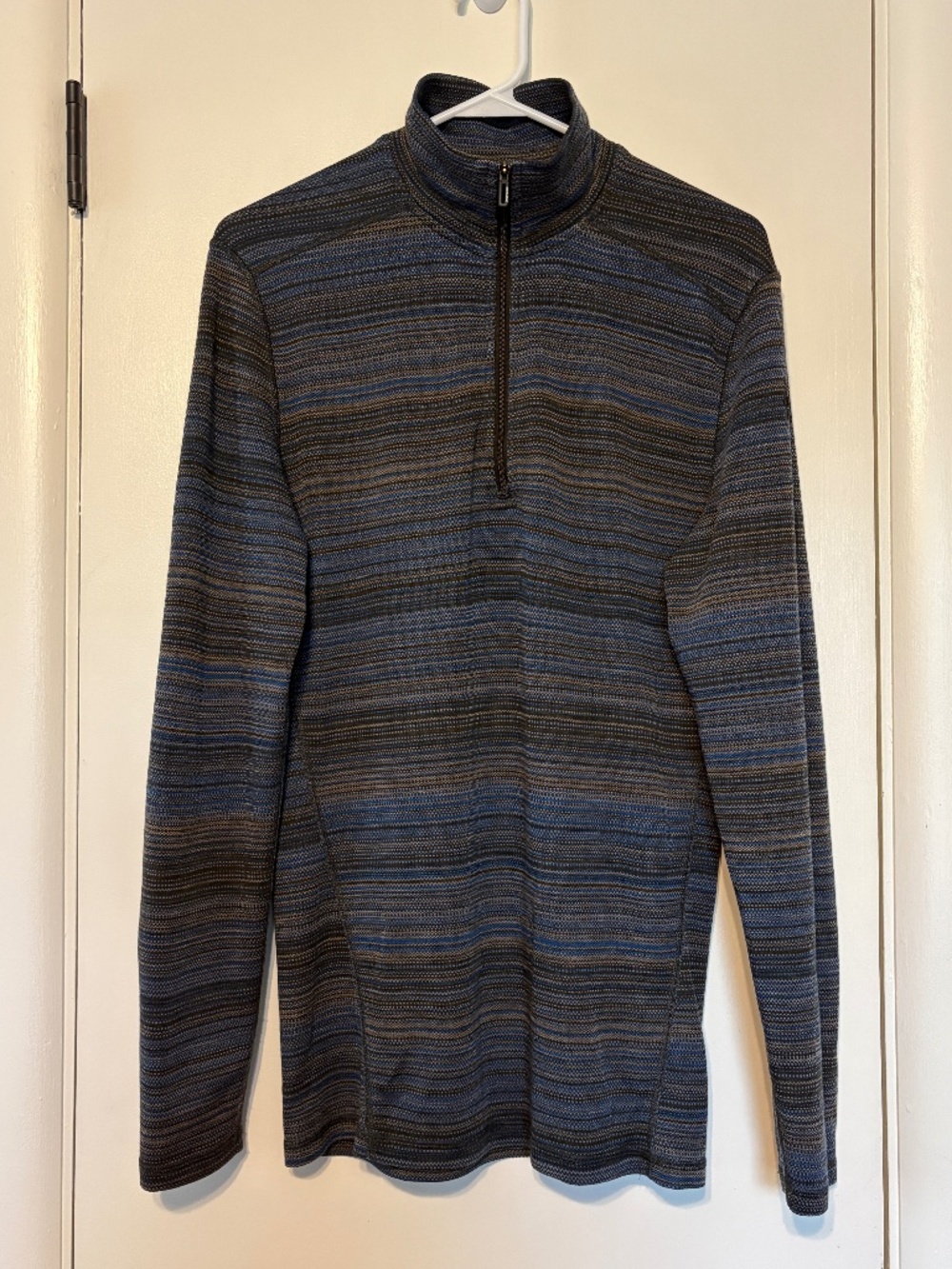 Smartwool Men's Classic Thermal Merino Base Layer 1/4-Zip Shirt Top M Pattern